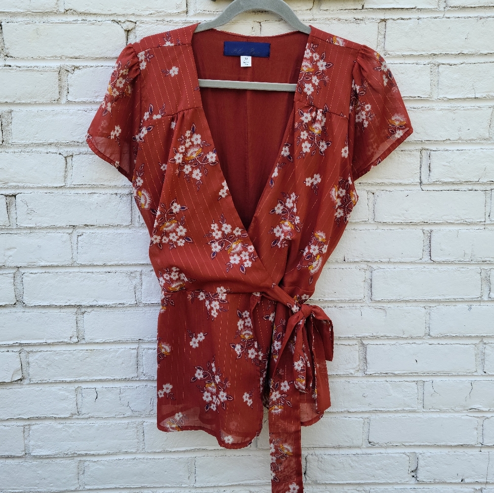 Floral Wrap Top